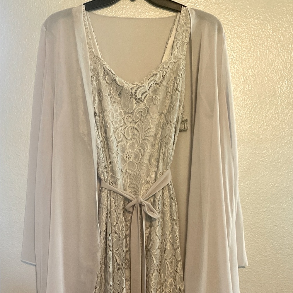 Silver Lace Dress XL